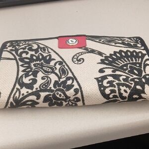 Spartina 449 Floral Black and Cream Women's Clutch